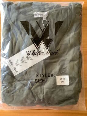 White Mark~ short sleeve V-neck tiered midi dress~2X